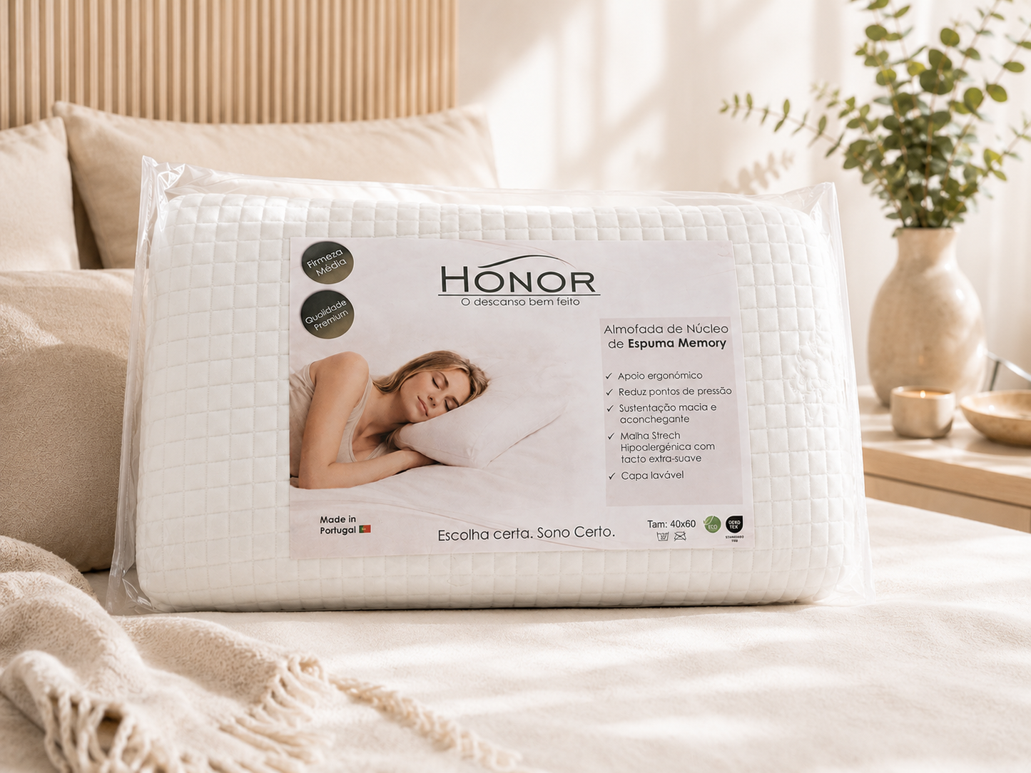 Pack 2 Almofadas Memory Foam Premium