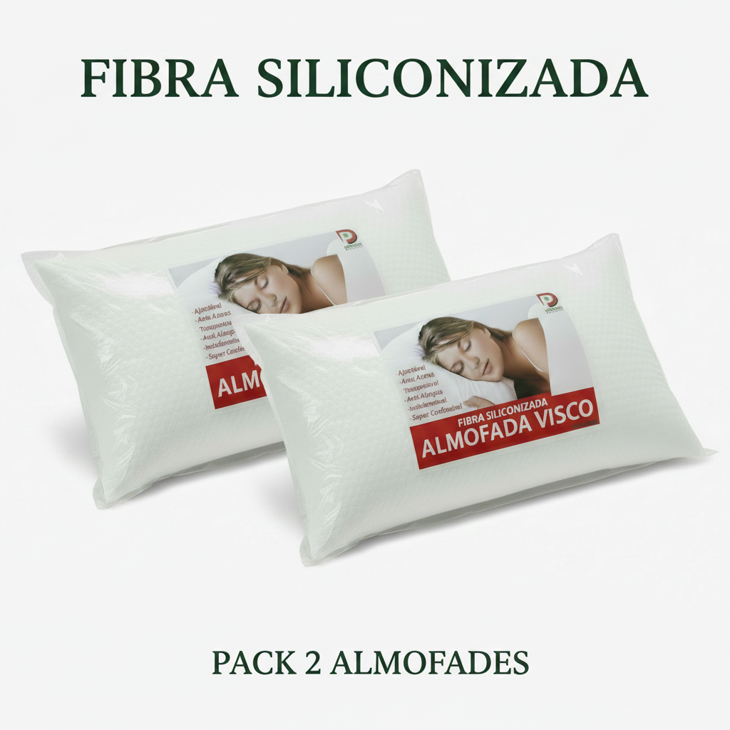 Pack 2 Almofadas Fibra Siliconizada