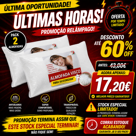Pack 2 Almofadas Fibra Siliconizada